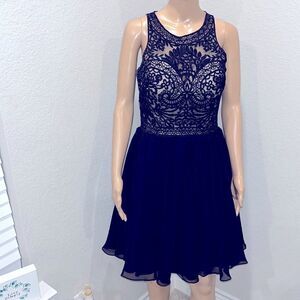 NWOT Vintage ED Young very intricately detailed little black dress